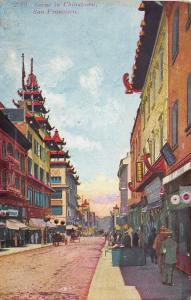 San Francisco California c1910 Postcard Scene In Chinatown
