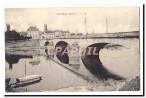 Mantes la Jolie Postcard Old Bridge