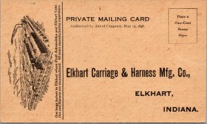 Postcard Elkhart Carriage and Harness Manufacturing Company Indiana~133470