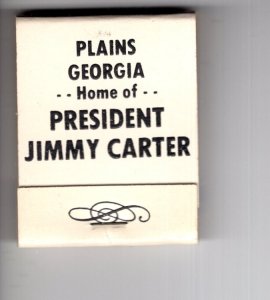 Vintage Matchbook, Plains Georgia, Home of President Jimmy Carter