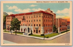 Springfield Ohio c1940 Postcard McGilvray Memorial YMCA Unposted