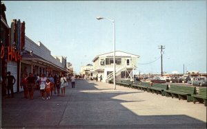 Ocean City Maryland Boardwalk Shops, Restaurant c1950-60s Vintage Postcard