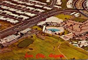 Arizona Sun City Aerial View Showing Town Hall and Olympic Size Swimming Pool