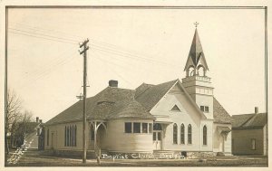 Postcard RPPC 1909 Iowa Sheldon Baptist Church Steinhaus 23-12782