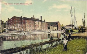Richmond VA, Libby Confederate Civil War Prison, 1910, Boys on Canal, POW