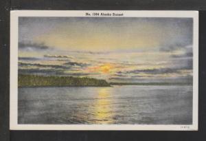 Alaska Sunset Postcard 