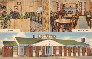 D67/ Rock Springs Wyoming Wy Postcard Linen Roadside Howards Interior 3View