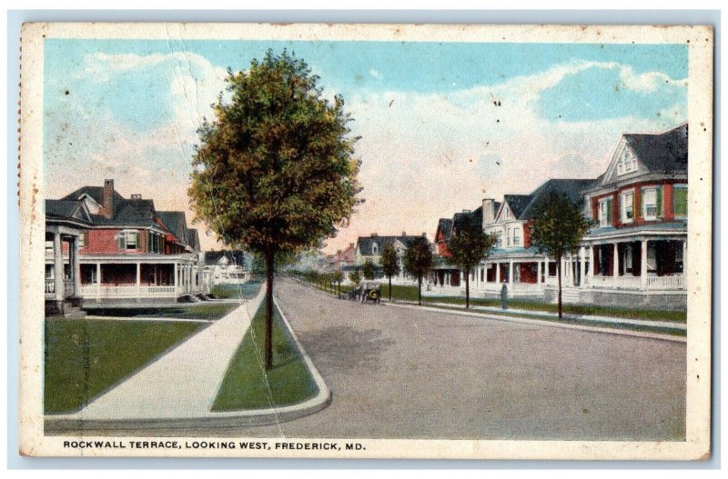 1925 Rockwall Terrace Looking West Frederick MD New Market MD Postcard 