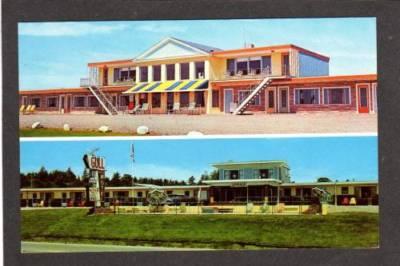 ME Ocean View & Gull Motel BELFAST MAINE PC Postcard