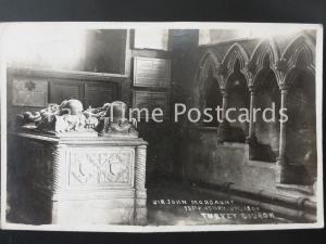 Bedfordshire TURVEY CHURCH -Sir John Mordaunt Temp Henry Vll c1930's RP Postcard