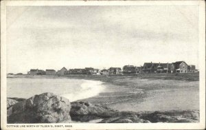 Minot MA Cottage Line North of Tilden's Vintage Postcard