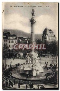 Old Postcard Marseille La Fontaine Cantini