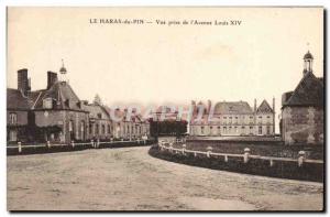 Old Postcard Horse Horses jumping Haras du Pin View from the & # 39avenue Lou...