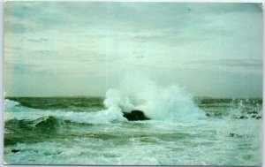 Postcard - Tumultuous Sea - Rock Bound Coast of Maine