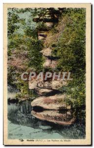 Old Postcard Nede H V Les Rochers du Moulin