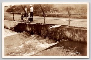 RPPC Fish Jump Bonneville Fish Ladder Smith Photo Tacoma WA Postcard U25