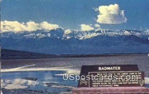 Bad Water, Death Valley National Monument - California CA Postcard