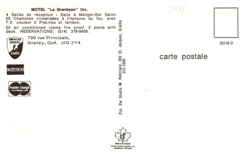 Quebec Granby  Motel Le Granbyen
