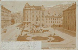 MARGARETHEN PLATZ IN INNSBRUCK AUSTRIA~1900s FRITZ GRATL PHOTO POSTCARD