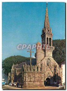 Postcard Modern Colors of Brittany Comfort Calvary and the Church