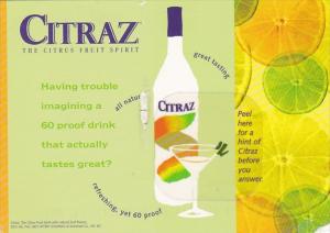 Advertising Alcohol Citraz The Citrus Fruit Spirit 1997