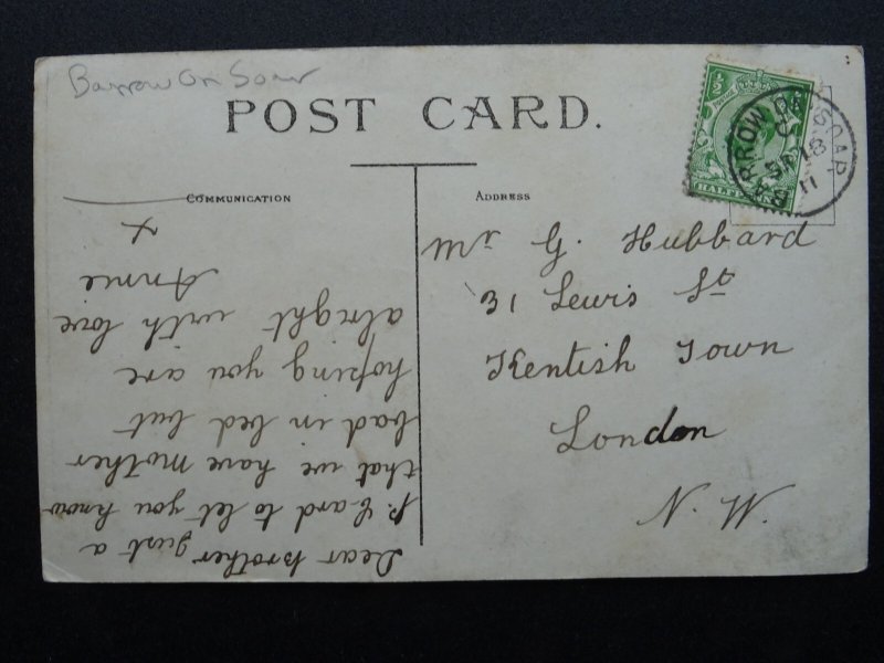 Leicestershire BARROW ON SOUR Bridge & Cobbled Footpath c1911 RP Postcard