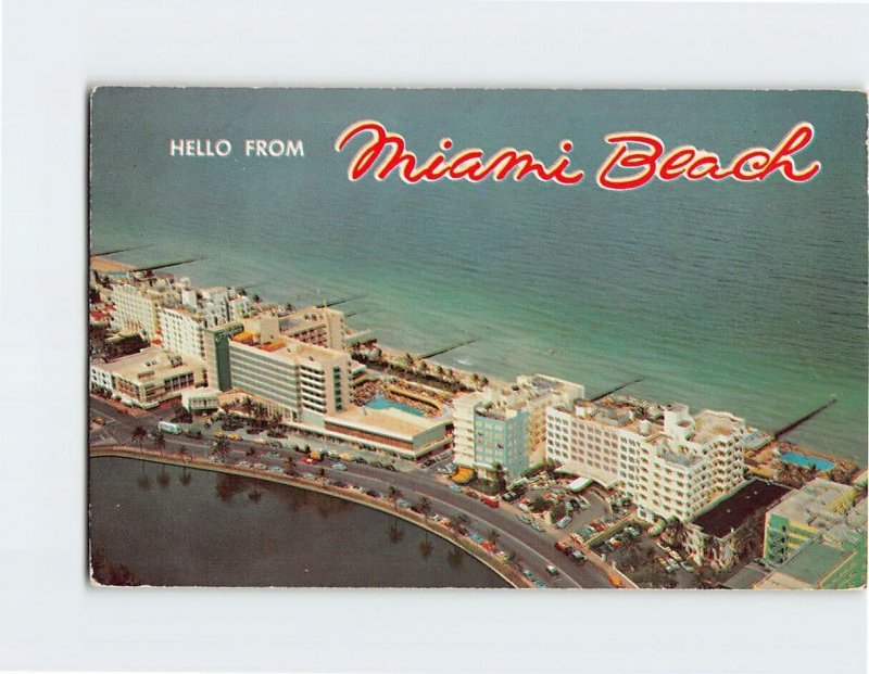 Postcard Hello From Miami Beach, Florida