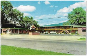 Sunset Motel S. Main Street Rutland Vermont Bell Telephone Booth in Front