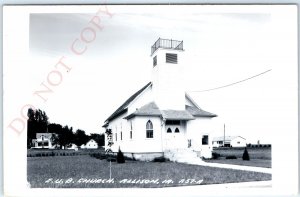 c1950s Allison, IA RPPC Evangelical United Brethren Eub Church Postcard Vtg A102