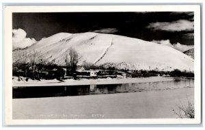 Missoula Montana MT Postcard Mount Jumbo Missoula-McKay c1940's RPPC Photo