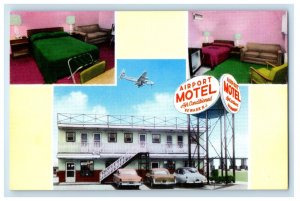 c1960 Airport Motel Multi-View Port Newark New Jersey NJ Vintage Postcard 