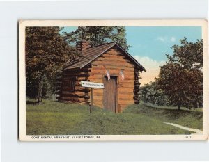 Postcard Continental Army Hut, Valley Forge, Pennsylvania