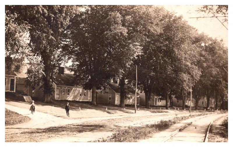 Connecti East Killingly , View of Row Houses, Children , Road, Tracks,  RPC     