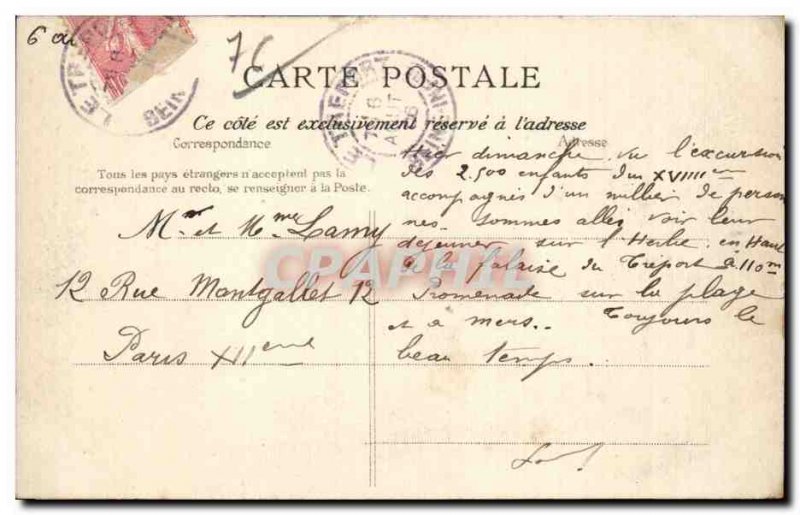 Old Postcard Treport Chapelle Saint Julien and monuments fighters