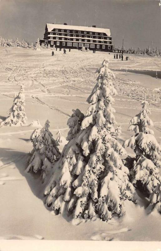 Krkonose Mtns Czech Republic Sokolska bouda na Cerne hore real photo pc Z17952