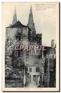 Old Postcard Moulins malcoiffee former castle of the Dukes of Bourbon