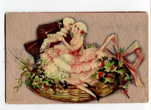 262102 ART DECO Kiss of Lovers X-MAS by CHIOSTRI old BALLERINI