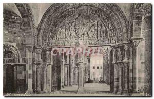 Old Postcard Vezelay Church Of The Madeleine portal narthex and nave