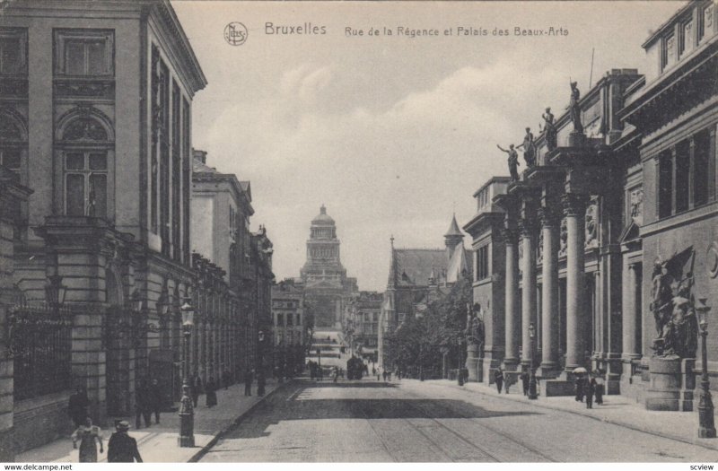 BRUXELLES , Belgium , 1900-10s ; Rue de la Regence et Palais des Beaux-Arts