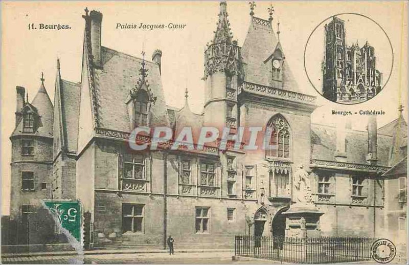 Old Postcard Bourges Palais Jacques Coeur