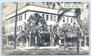 TARPON SPRINGS, Florida FL ~ Roadside HOTEL STRATFORD c1940s-50s Postcard