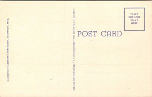 Linen Postcard Camp Fort Campbell Post Office and Guest House Kentucky Tennessee