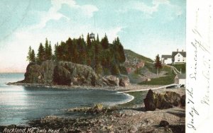 Vintage Postcard 1900's Owls Head Light Penobscot Bay Rockland Harbor Maine ME