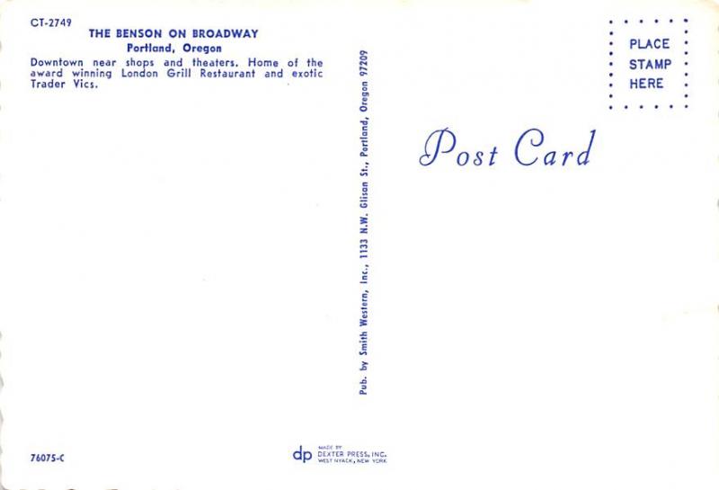 Benson Hotel - Portland, Oregon, USA