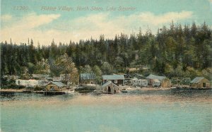 Postcard Minnesota Lake Superior Fishing Village North Shore News 23-3526