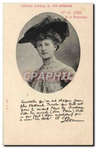 Old Postcard Fantasy Theater Woman Miss Ch Lyses Renaissance