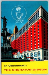 Vtg Cincinnati Ohio OH Sheraton Gibson Hotel View Postcard