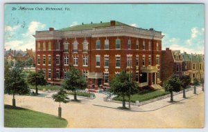 1912 RICHMOND VIRGINIA THE JEFFERSON CLUB SOUTHERN BARGAIN HOUSE POSTCARD