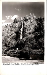 RPPC Bridal Veil Falls, Idaho Springs CO Vintage Postcard X47