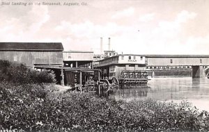 Boat Landing on the Savannah - Augusta, Georgia GA